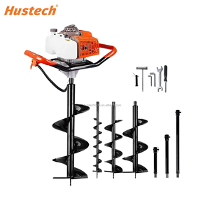 Tarière de jardin industrielle robuste à essence 2 temps, portative, 52 cm³, 1600 W, avec lame métallique de 150 mm - Product Image 4