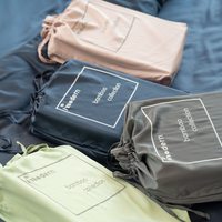 Ensembles de literie en Tencel Lyocell ultra-lisse Ensemble de couette de luxe Taie d'oreiller en soie pour la maison