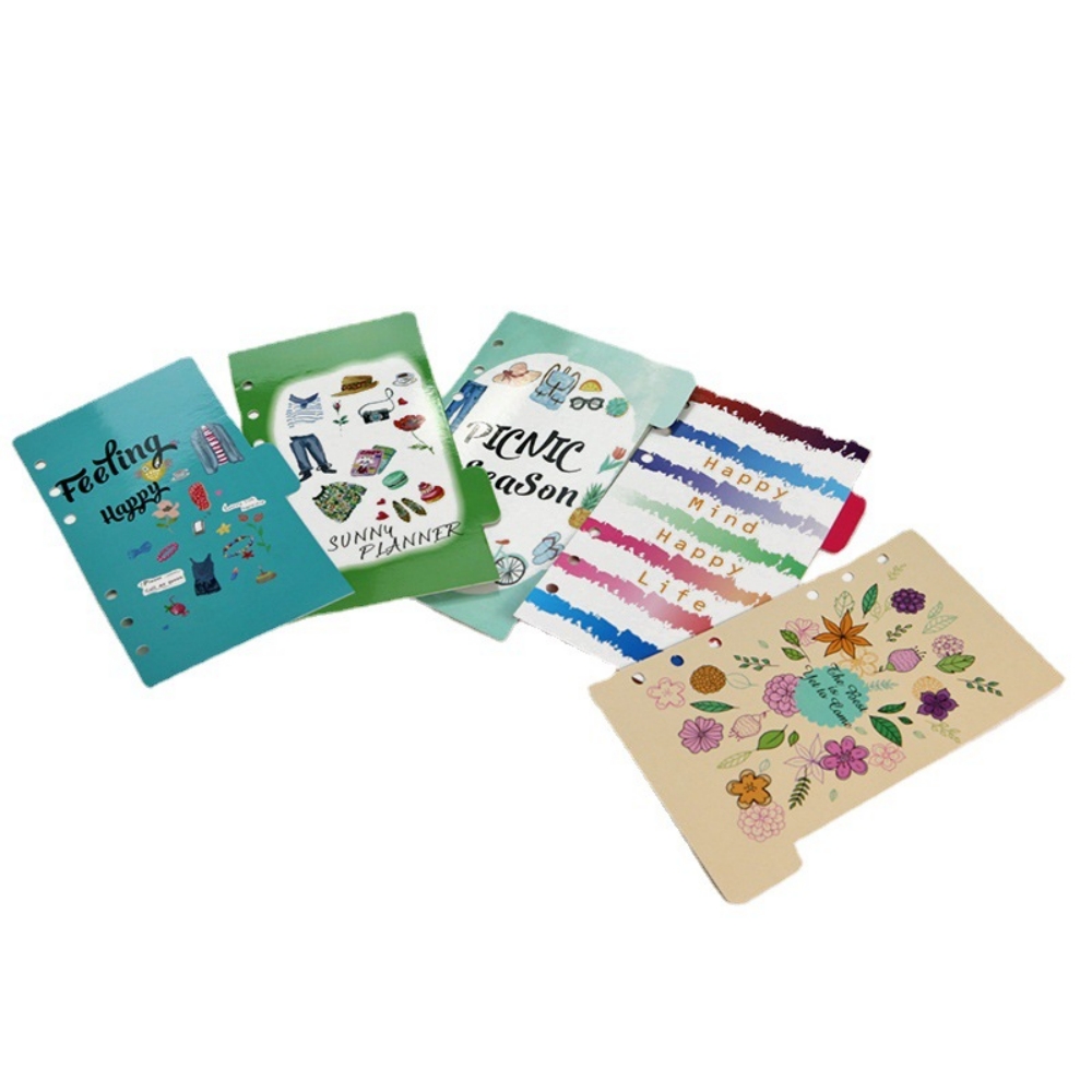 Пользовательские A5 A6 A7 бумага 5 вкладок разделитель индексных страниц пластина для защиты внутренней бумаги разделитель разделители вкладки Органайзер Filofax