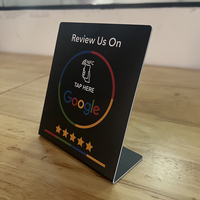 Support de table personnalisé en acrylique PVC NFC Modèle ISO Interface de communication RFID 13.56MHz pour Google Review Support de menu NFC Code QR
