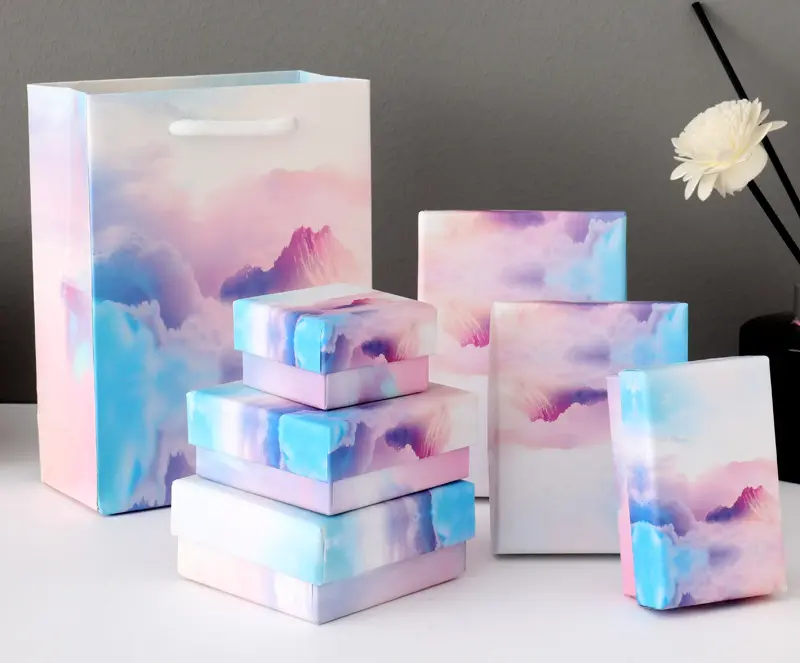 מלאי מוכן שמים וארץ כיסוי תכשיטי קופסות עם Cmgradually שינוי בצבע עננים