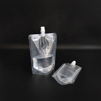 Vente chaude 250ML 500ML Grande Taille Odeur Preuve Transparent En Plastique Liquide Jus Eau Boisson Bec Poche Sac