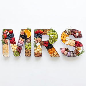12 Inch Cardboard Letter Fillable MRS Tray Centerpiece Decorative <b>Box</b> for Bridal Shower with Matt Lamination - Product Image 1