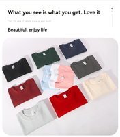 Kaos Oblong Logo Kustom Unisex Katun Berkualitas Tinggi Katun Combed Lengan Pendek Longgar Lembut Bernapas