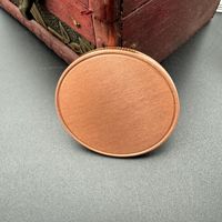 Pièces de monnaie vierges en cuivre rondes brossées en gros pour gravure laser DIY, personnalisez votre propre pièce de monnaie OEM ODM