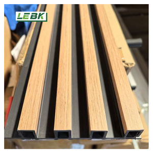 Panneau WPC Great Wall pour décoration intérieure et extérieure, panneau acoustique cannelé moderne, imperméable et ignifuge, grille de canalisation - Product Image 1