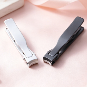 Stainless steel <b>sandblasted</b> blackened nail clippers, large size, wide opening, unisex single nail clipper. - Product Image 3