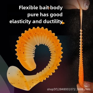 Commercio all'ingrosso vite esca morbida a coda rovesciata pesca galleggiante acqua finta pesce mandarino coda rossa verde lento affondamento per carpe - Product Image 4