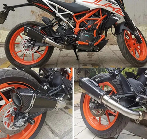 Sistema de escape completo para motocicleta <span class=keywords><strong>KTM</strong></span> <span class=keywords><strong>DUKE</strong></span> <span class=keywords><strong>125</strong></span> 250 390 RC390 <span class=keywords><strong>2017</strong></span>-2020 con silenciador y tubo de conexión intermedio - Product Image 6