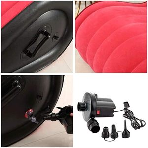 Sofá Inflable Moderno para Exteriores, de Tela Roja Aterciopelada, con Cojín Lumbar, Restricciones para las Manos y los Pies, Estructura de Espuma, para Parejas - Product Image 5
