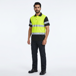 Vêtements de travail personnalisés en gros, vêtements de sécurité réfléchissants, ruban de couture, polo de sécurité haute visibilité - Product Image 1