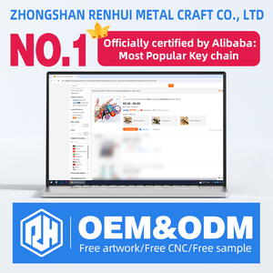 RENHUI <span class=keywords><strong>regalos</strong></span> sublimación térmica grande Real 2 pulgadas titular llavero holográfico llavero personalizado Metal foto llaveros - Product Image 3