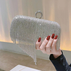 Women Luxury <b>Cute</b> Tassel Evening Clutch Bag Rhinestones Wedding Party <b>Purse</b> Handbag - Product Image 5