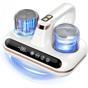 Rechargeable Mattress <b>Vacuum</b> Cleaner Dual Dust Cup Handheld UV Light Fabric Cleaner with High Suction - Product Image 5