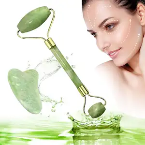 Nieuwe Aankomst Glazuur Steen Quartz Massager Gezicht Roller Facial Beauty Roller Skin Caretool Gua Sha Jade Roller