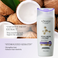 Champú y Acondicionador Capilar con Ácido Hialurónico HALAL KORMESIC 225ml, Mascarilla Capilar, Logotipo Personalizado, Marca Privada OEM, Reparación con Coco y Aloe Vera