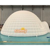 Dôme de fête gonflable extérieur personnalisé, grand, blanc, diamètre 10m, 12m, 15m, imperméable et portable