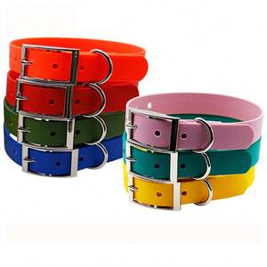 Muker personalizado lujo mascota Correa impermeable TPU PVC recubierto ajustable Breakaway perro Collar remache decoración sólido fabricante - Product Image 3