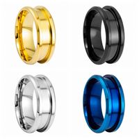 Günstige Großhandels-Ringe aus Keramik und Edelstahl, 6mm 8mm, Silberfarben, für Herren und Damen, zum Einlegen von Schmuck