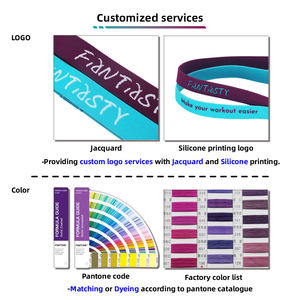 उच्च खिंचाव 40 मिमी नायलॉन स्पैन्डेक्स इलास्टिक बैंड सिलिकॉन प्रिंटिंग मोटी कमर के लिए - Product Image 5