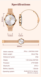 <span class=keywords><strong>Reloj</strong></span> Inteligente T91, Último Modelo, Carcasa Completamente Metálica, Ultrafino, para Mujer, con Banda Deportiva, Oxímetro de Pulso, <span class=keywords><strong>Reloj</strong></span> Inteligente para Mujer - Product Image 3