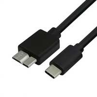 Câble USB 3.0 Type-C vers Micro-B avec transmission de données et charge rapide pour disques durs externes et ordinateurs ALK-02 (matériau PVC)