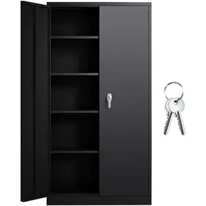 Xingyuan classeur en métal armoire de garage armoire de rangement 2 portes verrouillable avec étagères réglables armoire de rangement en acier planche de fer