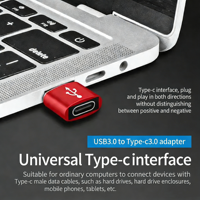Adaptateur OTG USB 3.0 mâle vers USB-C femelle haute vitesse avec sortie CC et protection OTP pour smartphones, tablettes et ordinateurs portables universels