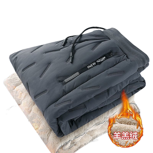 <span class=keywords><strong>Pantalon</strong></span> décontracté en velours de coton pour homme, grande taille, pour porter à la maison, chaud et épais pour l'hiver - Product Image 5