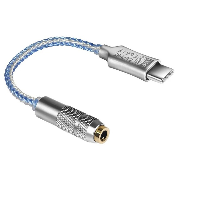USB C Headphone Adapter, USB to 3.5mm Jack Audio Adapter, 3.5mm to USB C, USB C to Headphone Amplifier SNR128dB 32b/384kHz