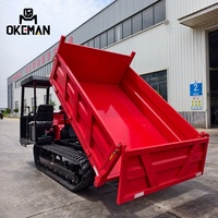 Neuer OKEMAN Diesel 5-Tonnen-Raupendumper Euro 5 Emission Linkslenker Industriequalität Robust 57PS 4-Zylinder Landwirtschaftlicher Muldenkipper