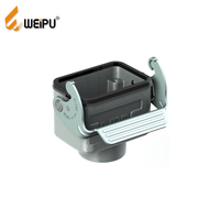 WEIPU IP65 capot en métal mâle réisolé aluminium bons présages broche HA6B connecteur de coque