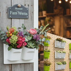 Factory Supply Dual Pocket Self Watering <b>Wall</b> Hanging Flower Pot Made of Premium PP Plastic, Modern <b>Vertical</b> Garden <b>Planter</b> - Product Image 2