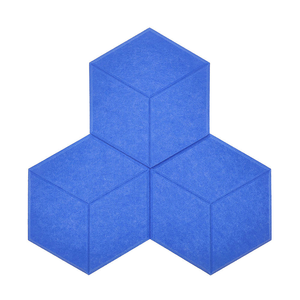 Panneaux acoustiques en polyuréthane à absorption acoustique bleue haute densité Carreaux muraux Mofelt Design moderne - Product Image 2