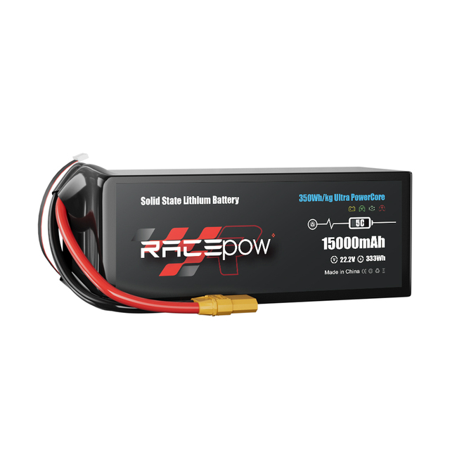 Racepow 6S 22.2V 15000mAh 350Wh/kg 5C Customizable Solid State Lipo Battery for Vtol Uav Drone Fixed-wing VTOL Drone