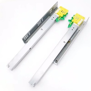 Riel deslizante moderno de tres secciones con amortiguación oculta y cierre suave, riel desmontable para cajones de sala de estar - Product Image 2