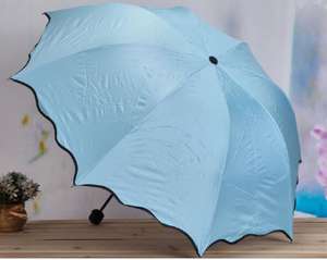 Sombrillas Plegables Z912 al por Mayor, Diseño Floral, Arqueadas y Plegables en Tres Partes - Product Image 4