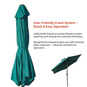 Sombrilla de <span class=keywords><strong>Patio</strong></span> Impermeable de 7.5 pies para Playa y Restaurante con Manivela, Diseño Moderno para Uso en Exteriores, Junto a la Piscina y en el Balcón - Product Image 3