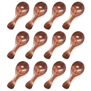 Wholesale Hot Sell Salt Sugar Handmade Mini Natural Beech Wooden Scoop