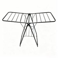 Séchoir à linge traditionnel double pliable en fer, durable, thermolaqué, pour balcon, salle de bain, extérieur et usage intérieur, simple