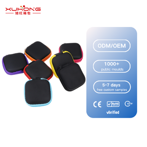 Étui carré étanche pour écouteurs, pochette de rangement rigide en EVA avec doublure en PU et velours, sac de voyage pratique pour câble de données USB, protection intégrée - Product Image 1