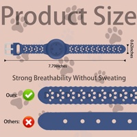 Étui de protection pour AirTag, traceur anti-perte, localisateur, bracelet en silicone en forme de patte de chat, étanche, bracelet pour enfants, fabriqué en Chine