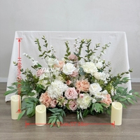 GF476 Bouquet de fleurs artificielles rose pastel doux de 70 cm pour allée, idéal pour la décoration de bars, événements professionnels et fêtes