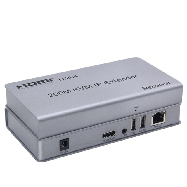 USB HDMI H.264 200M KVM IP Extender Over RJ45 Lan Ethernet Network Cat5e Cat6 Cable