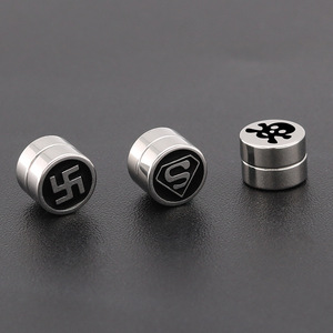 Pendientes <span class=keywords><strong>de</strong></span> Acero Inoxidable con Figura Magnética, Estilo Coreano Simple, para <span class=keywords><strong>Hombre</strong></span> - Product Image 4
