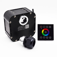 Kit d'éclairage LED 220V 50W RGBW pour plafond étoilé scintillant, moteur lumineux en aluminium, lumières étoiles à fibres optiques, indice de protection IP44, télécommande