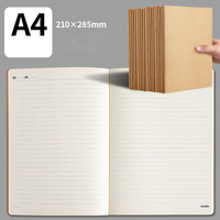 Carnet personnalisé en papier kraft A4/B5/A5/A6 ligné, 34 pages, journal, école, étudiant, enfants, cahier de composition