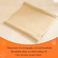 Hamac pour chat en sisal, anti-chute, avec cadre en bois, respirant, protection de meubles pour chats d'intérieur - Vente en gros