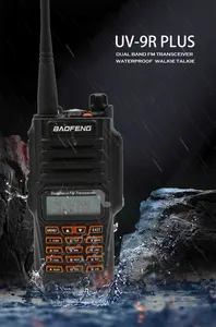 Baofeng-walkie-talkie impermeable UV-9R, Radio Cay, linterna, portátil, Bluetooth, para exteriores, Uv-5r Plus