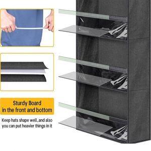 Hat <b>Racks</b> for Baseball Caps Clear Deep Pockets Hat Organizer for Closet <b>Wall</b> Hold Storage Holder - Product Image 5